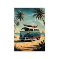 Retro Surfer VW Bully Poster - Strandurlaub und Abenteuer - Happyhugpixels