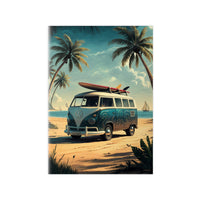 Retro Surfer VW Bully Poster - Strandurlaub und Abenteuer - Poster bei HappyHugPixels