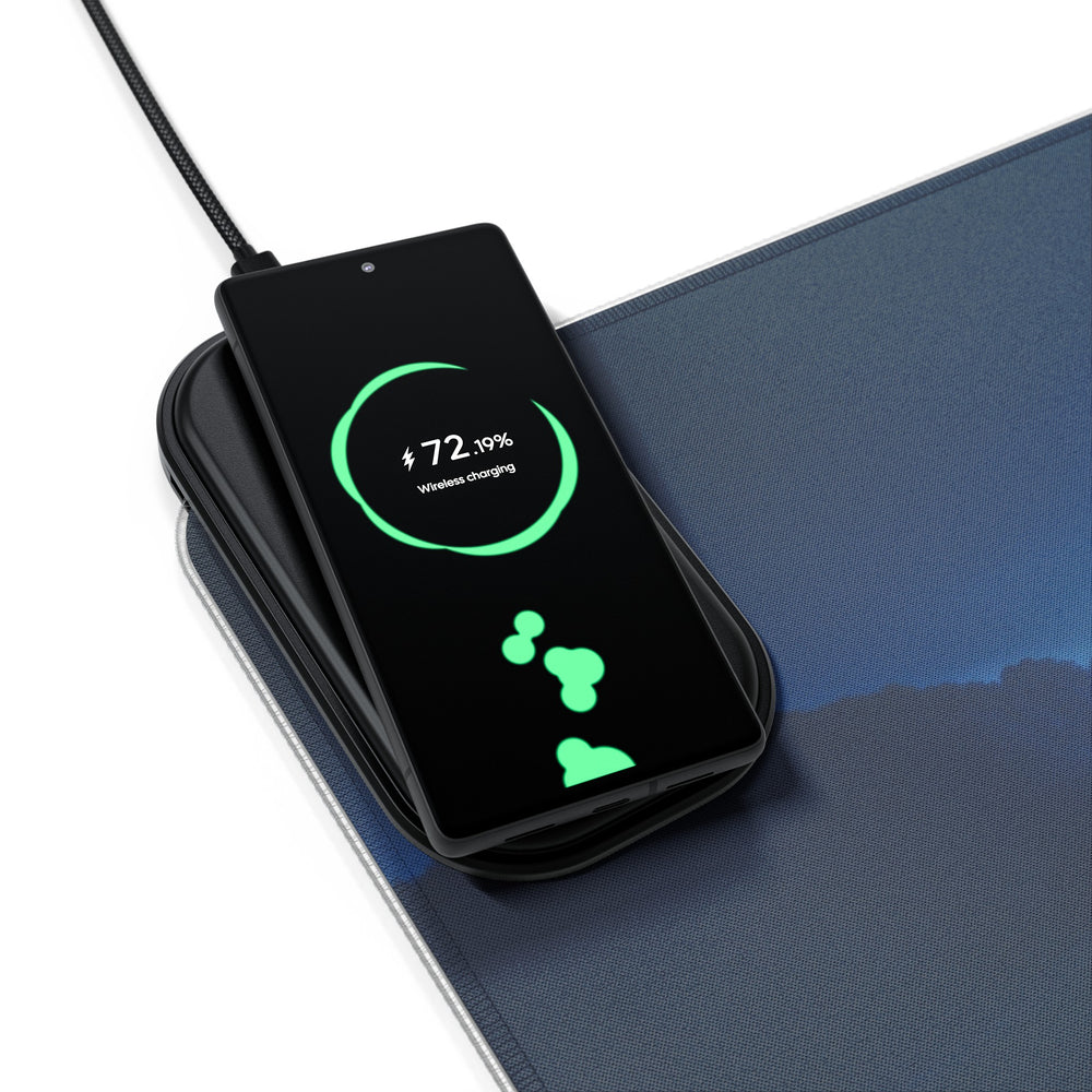 Zen-Landschaft XXL Mauspad - LED QI Wireless Charging - Happyhugpixels