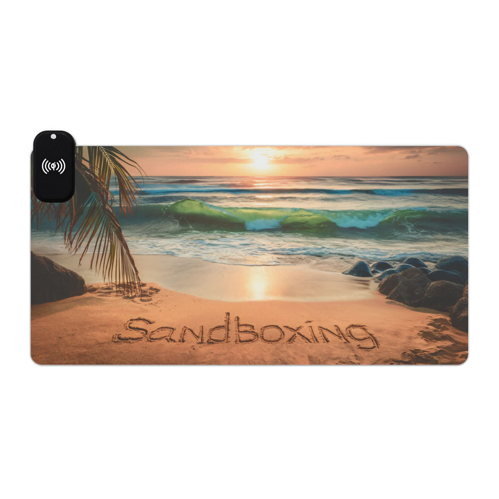 XXL Gaming Beach Mauspad LED, Wireless Charging Design - Happyhugpixels