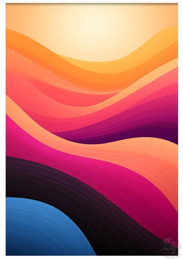 Abstrakter Sonnenaufgang Poster - Modernes Designposter