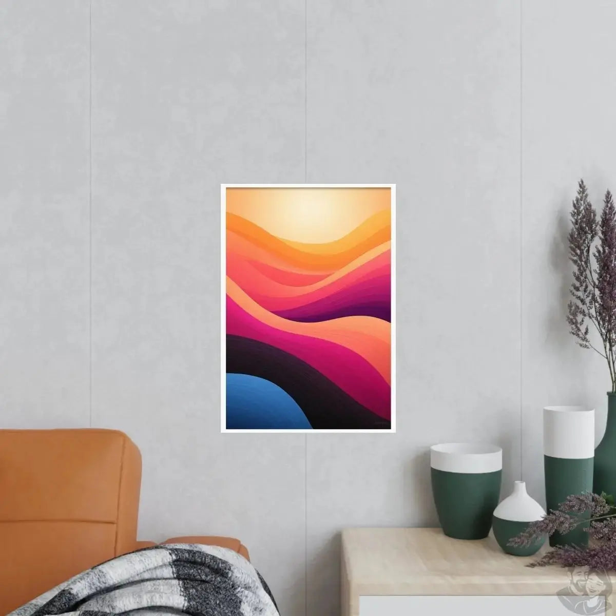 Abstrakter Sonnenaufgang Poster - Modernes Designposter merchOne