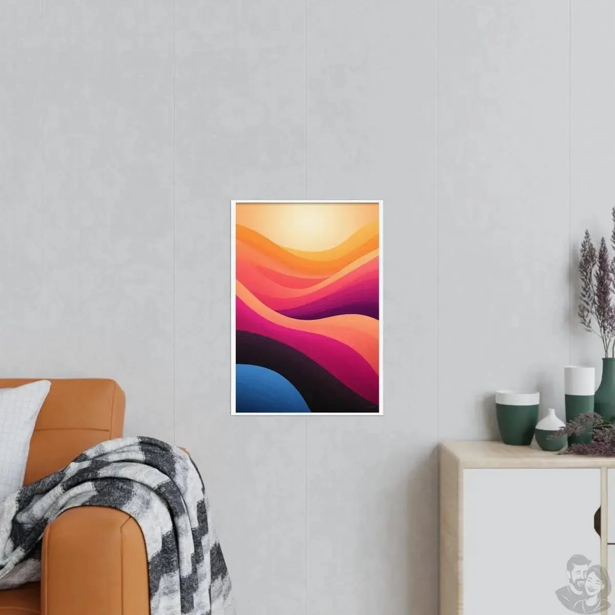 Abstrakter Sonnenaufgang Poster - Modernes Designposter merchOne