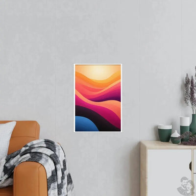 Abstrakter Sonnenaufgang Poster - Modernes Designposter merchOne