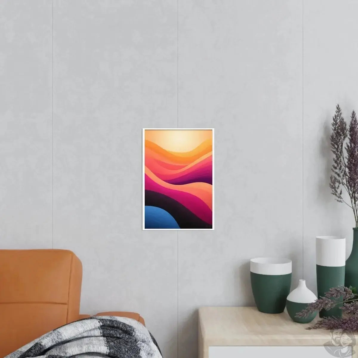 Abstrakter Sonnenaufgang Poster - Modernes Designposter merchOne