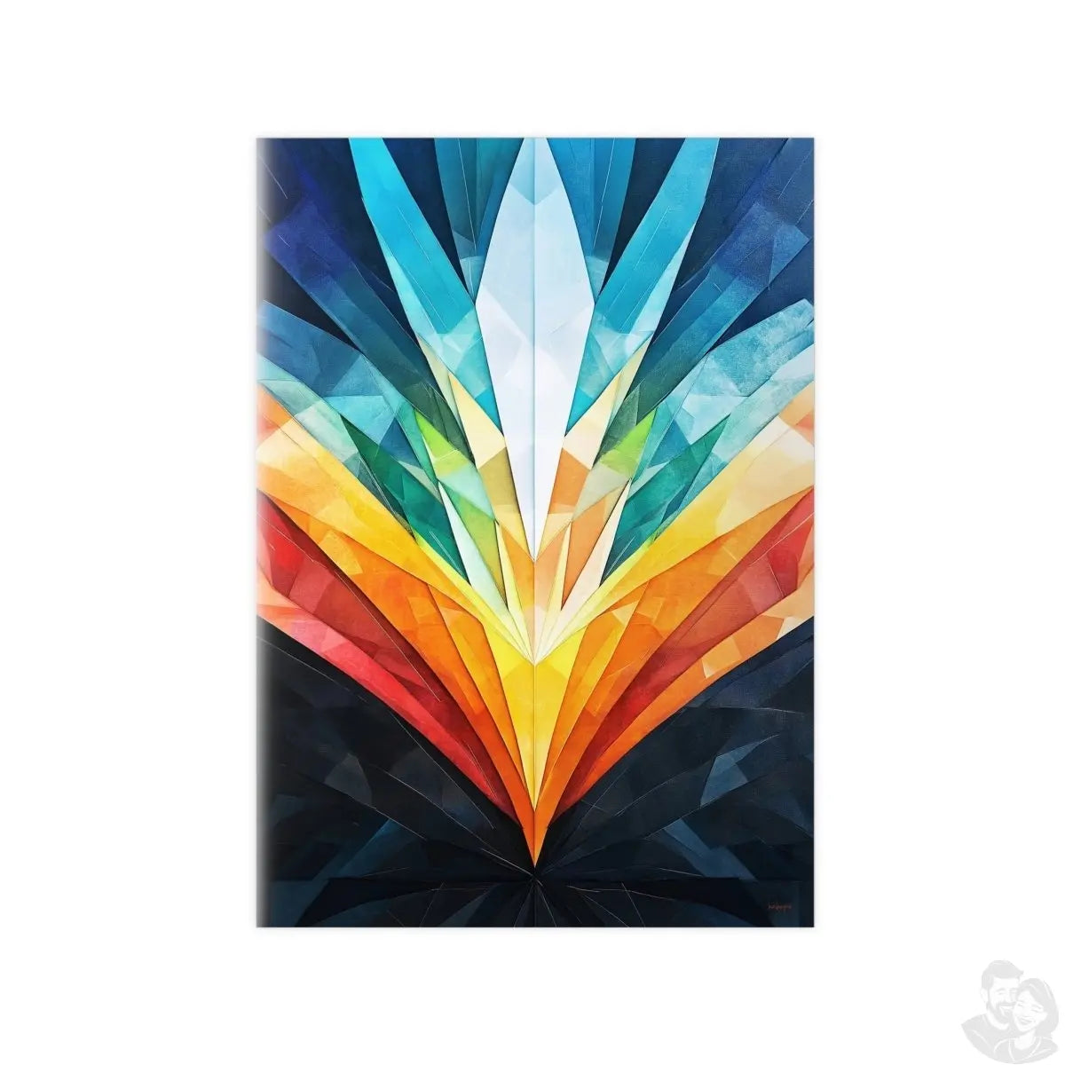 Abstraktes Kunstposter – Geometrische Farbexplosion für moderne Räume - Poster bei HappyHugPixels