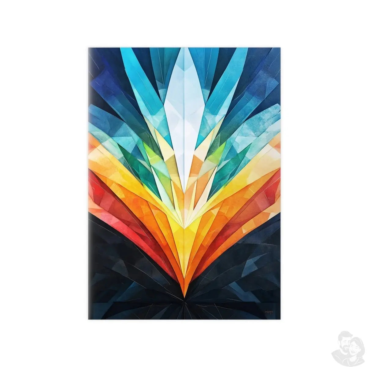 Abstraktes Kunstposter – Geometrische Farbexplosion für moderne Räume - Poster bei HappyHugPixels