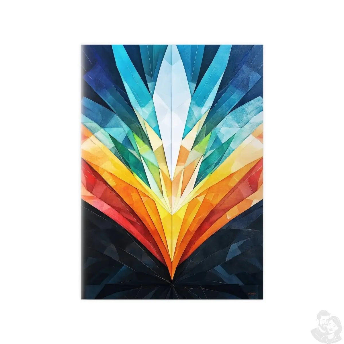 Abstraktes Kunstposter – Geometrische Farbexplosion für moderne Räume - Poster bei HappyHugPixels