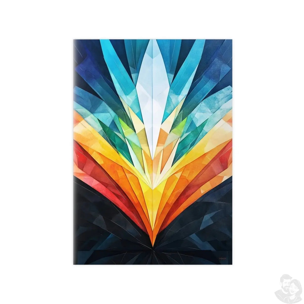 Abstraktes Kunstposter – Geometrische Farbexplosion für moderne Räume - Poster bei HappyHugPixels