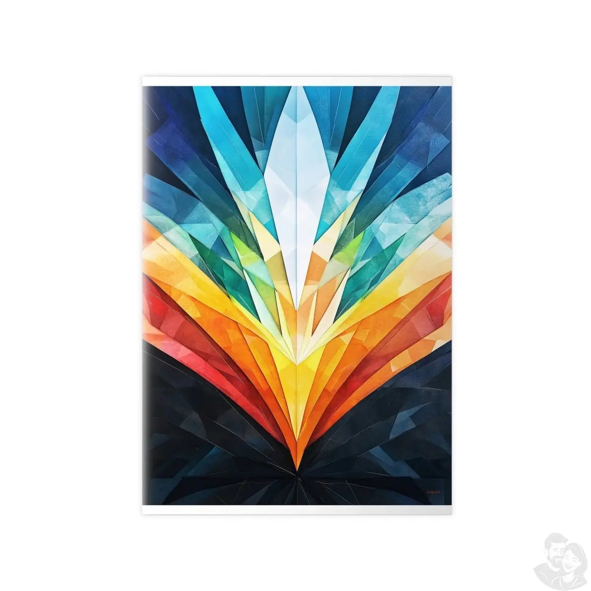 Abstraktes Kunstposter – Geometrische Farbexplosion für moderne Räume - Poster bei HappyHugPixels