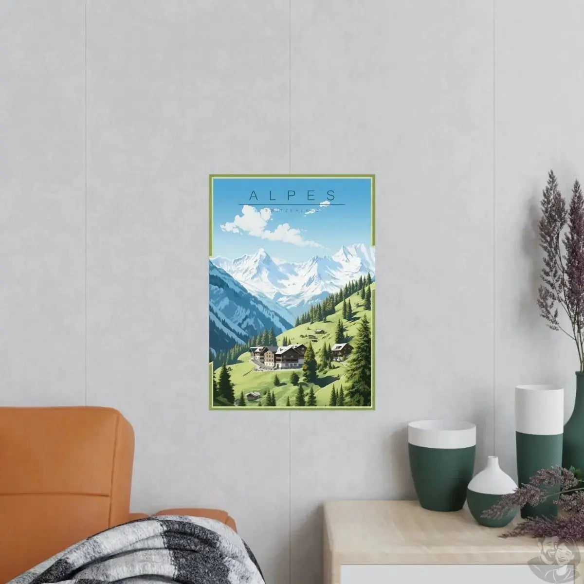 Alpen Poster - Eleganz der Alpen – Schweizer Berglandschaft Poster merchOne