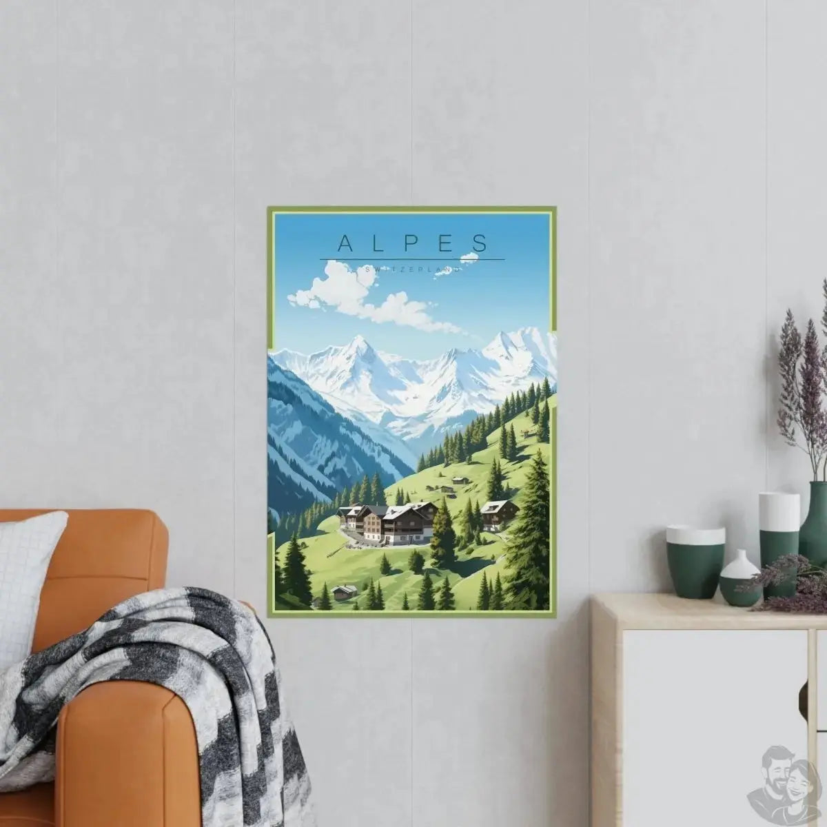 Alpen Poster - Eleganz der Alpen – Schweizer Berglandschaft Poster merchOne