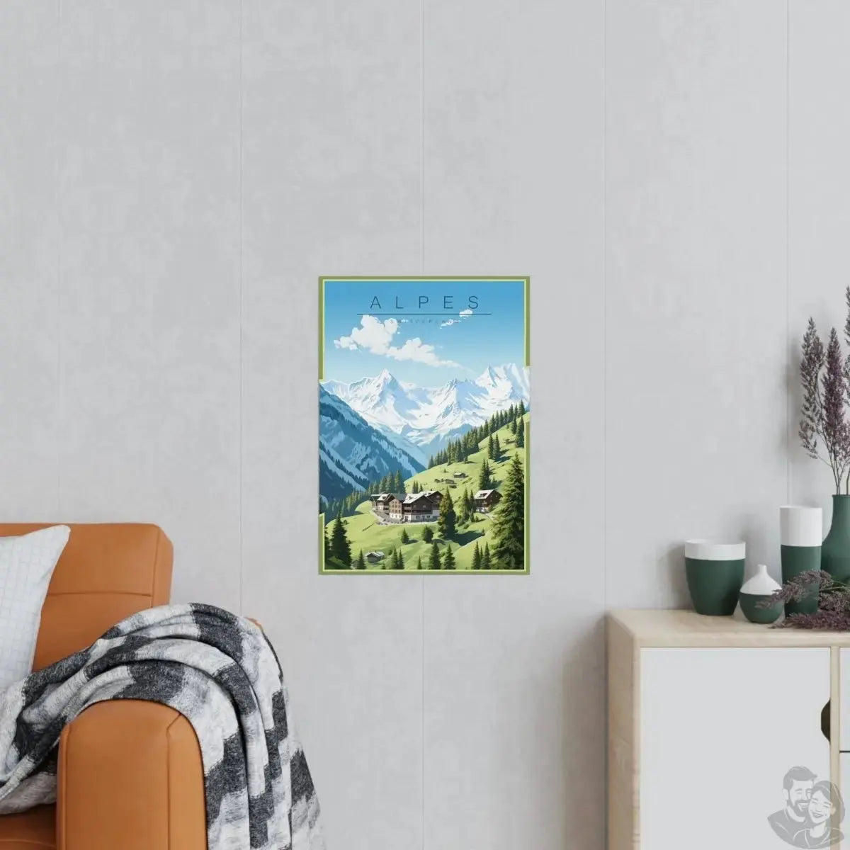 Alpen Poster - Eleganz der Alpen – Schweizer Berglandschaft Poster merchOne