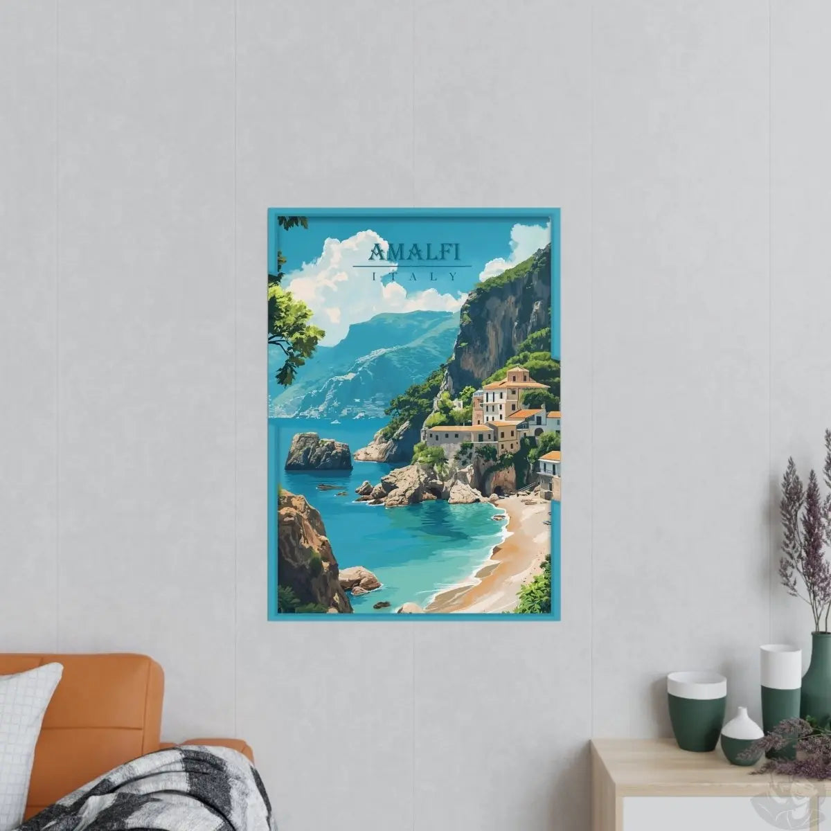 Amalfi Travel Poster – Traumhafte Küstenlandschaft - Poster bei HappyHugPixels