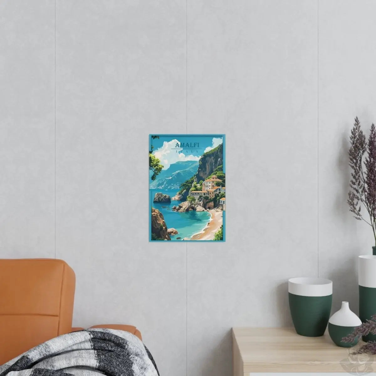 Amalfi Travel Poster – Traumhafte Küstenlandschaft - Poster bei HappyHugPixels