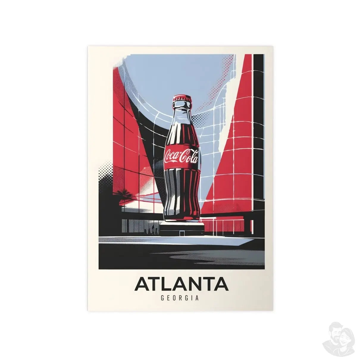 Atlanta Coca Cola Retro Poster | Vintage USA | World of Coca - Cola - Poster bei HappyHugPixels