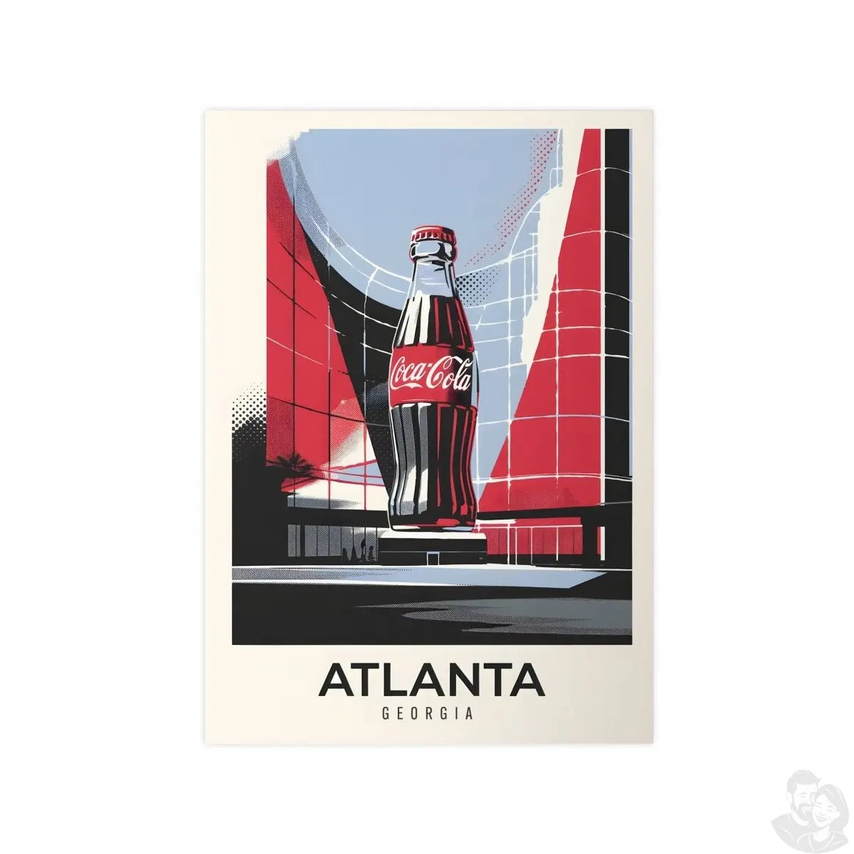 Atlanta Coca Cola Retro Poster | Vintage USA | World of Coca - Cola - Poster bei HappyHugPixels