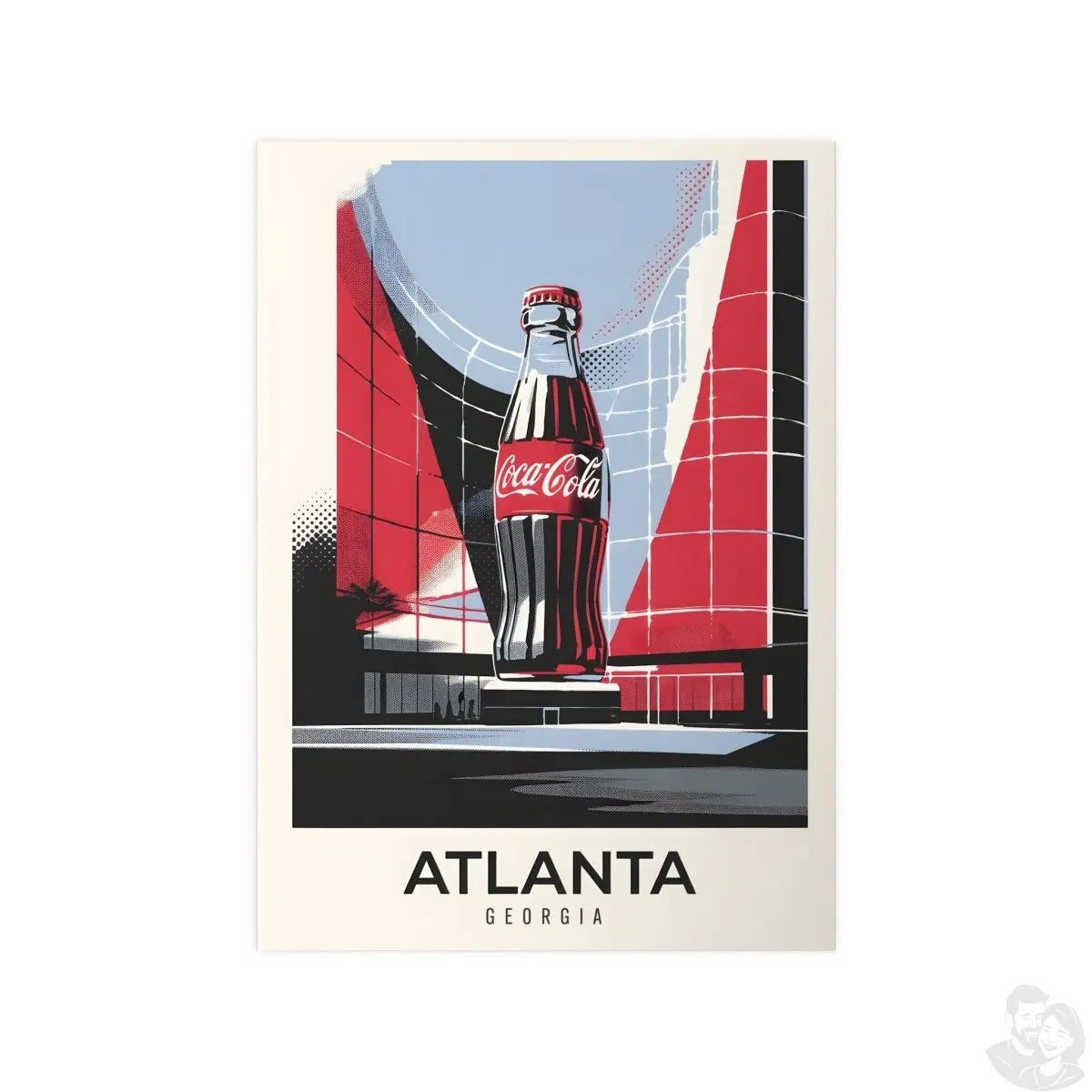 Atlanta Coca Cola Retro Poster | Vintage USA | World of Coca - Cola - Poster bei HappyHugPixels