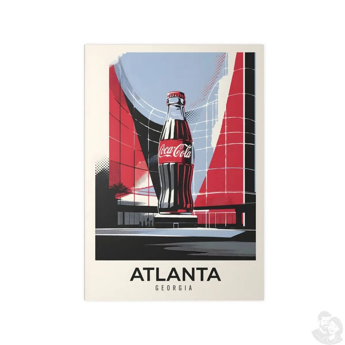 Atlanta Coca Cola Retro Poster | Vintage USA | World of Coca - Cola - Poster bei HappyHugPixels