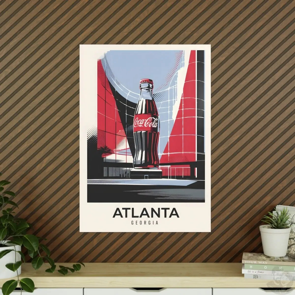 Atlanta Coca Cola Retro Poster | Vintage USA | World of Coca - Cola - Poster bei HappyHugPixels