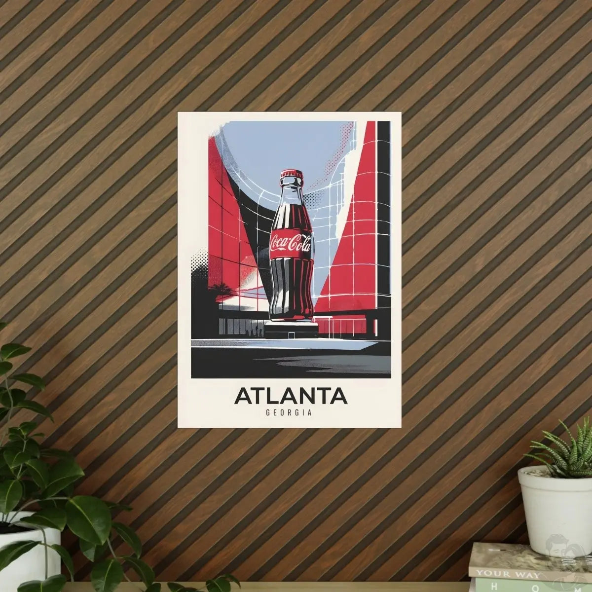 Atlanta Coca Cola Retro Poster | Vintage USA | World of Coca - Cola - Poster bei HappyHugPixels