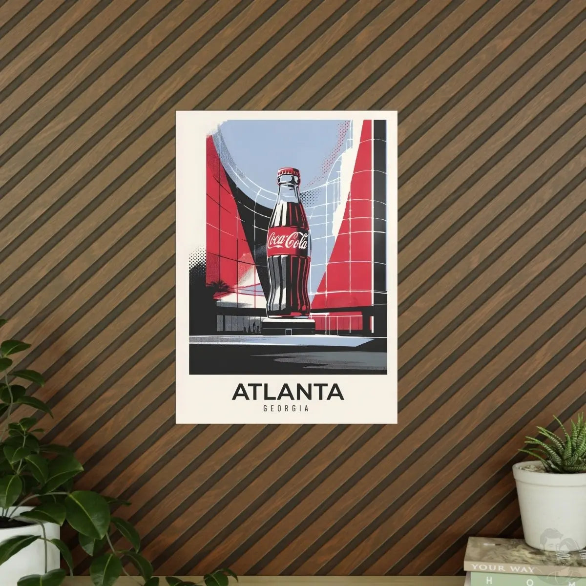 Atlanta Coca Cola Retro Poster | Vintage USA | World of Coca - Cola - Poster bei HappyHugPixels