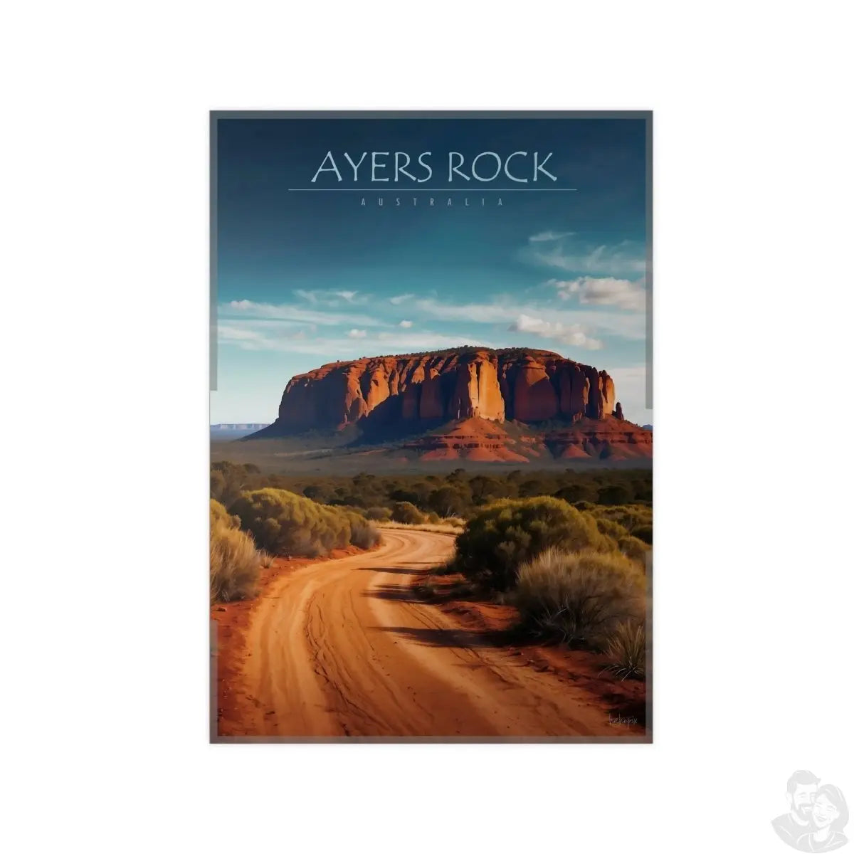 Ayers Rock Poster - Reiseerinnerung an Australien Uluru - Poster bei HappyHugPixels