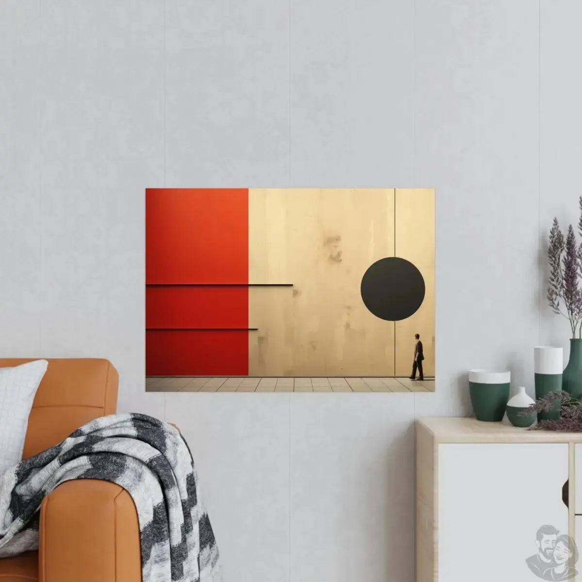 Bauhaus Wand Kunstposter - KI Illustration im Bauhaus Stil merchOne