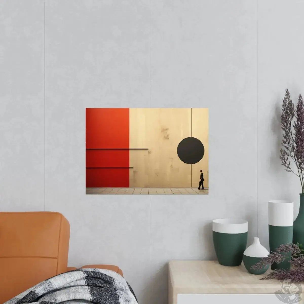 Bauhaus Wand Kunstposter - KI Illustration im Bauhaus Stil merchOne