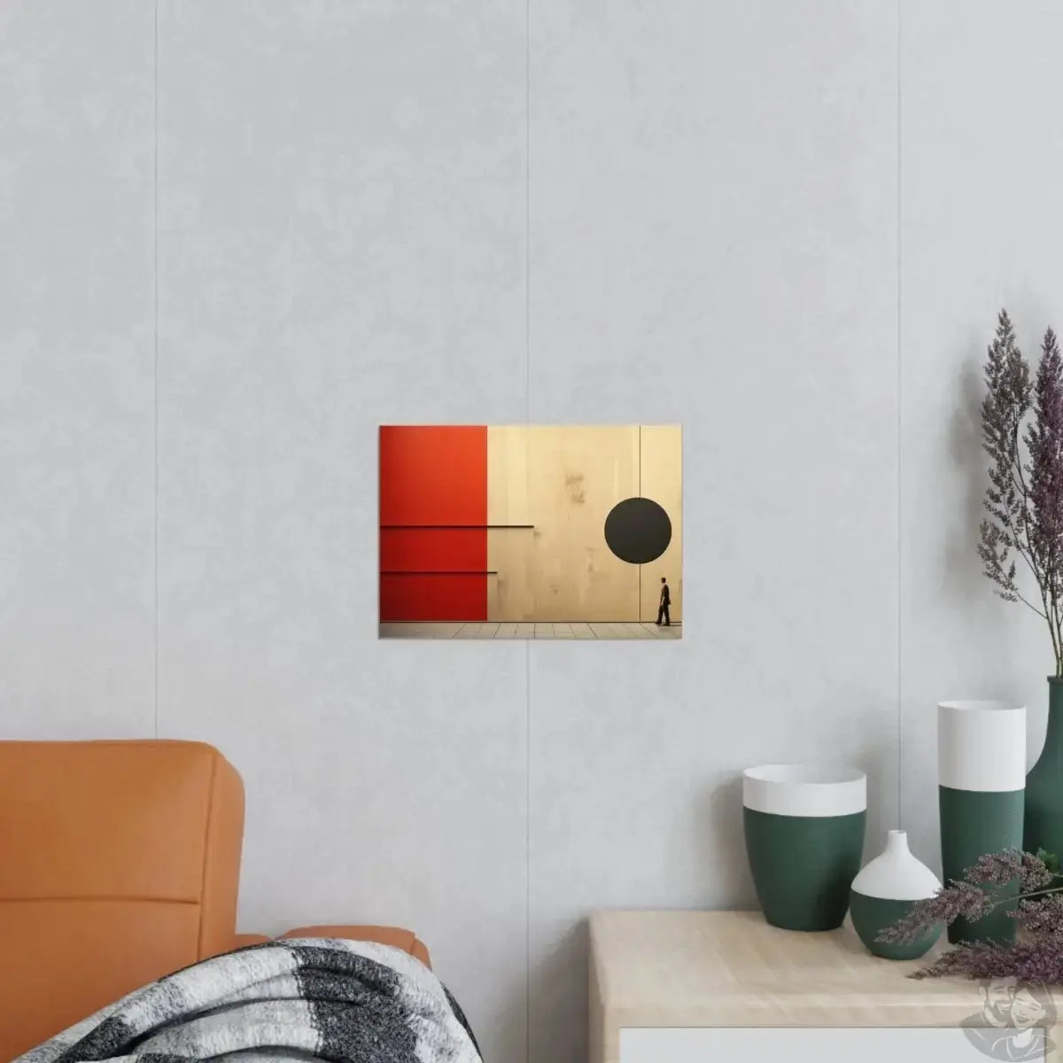 Bauhaus Wand Kunstposter - KI Illustration im Bauhaus Stil merchOne