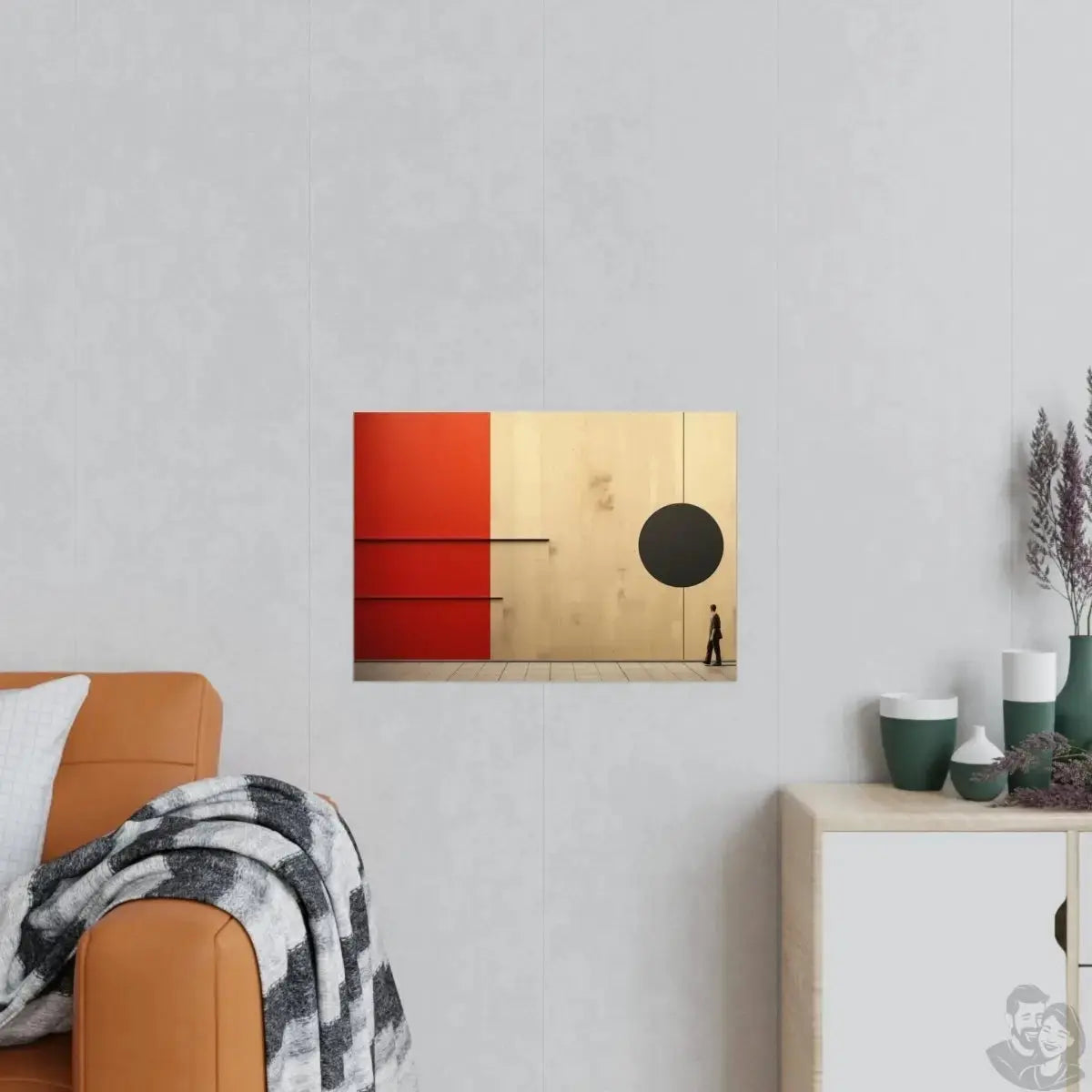 Bauhaus Wand Kunstposter - KI Illustration im Bauhaus Stil merchOne