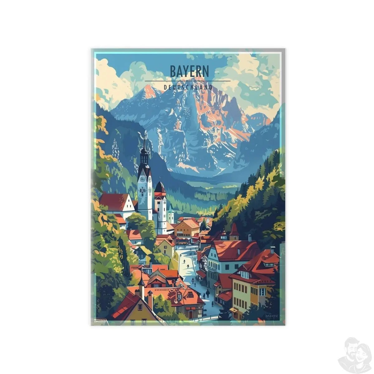 Bayern Poster – Majestätische Alpen und malerische Architektur - Poster bei HappyHugPixels