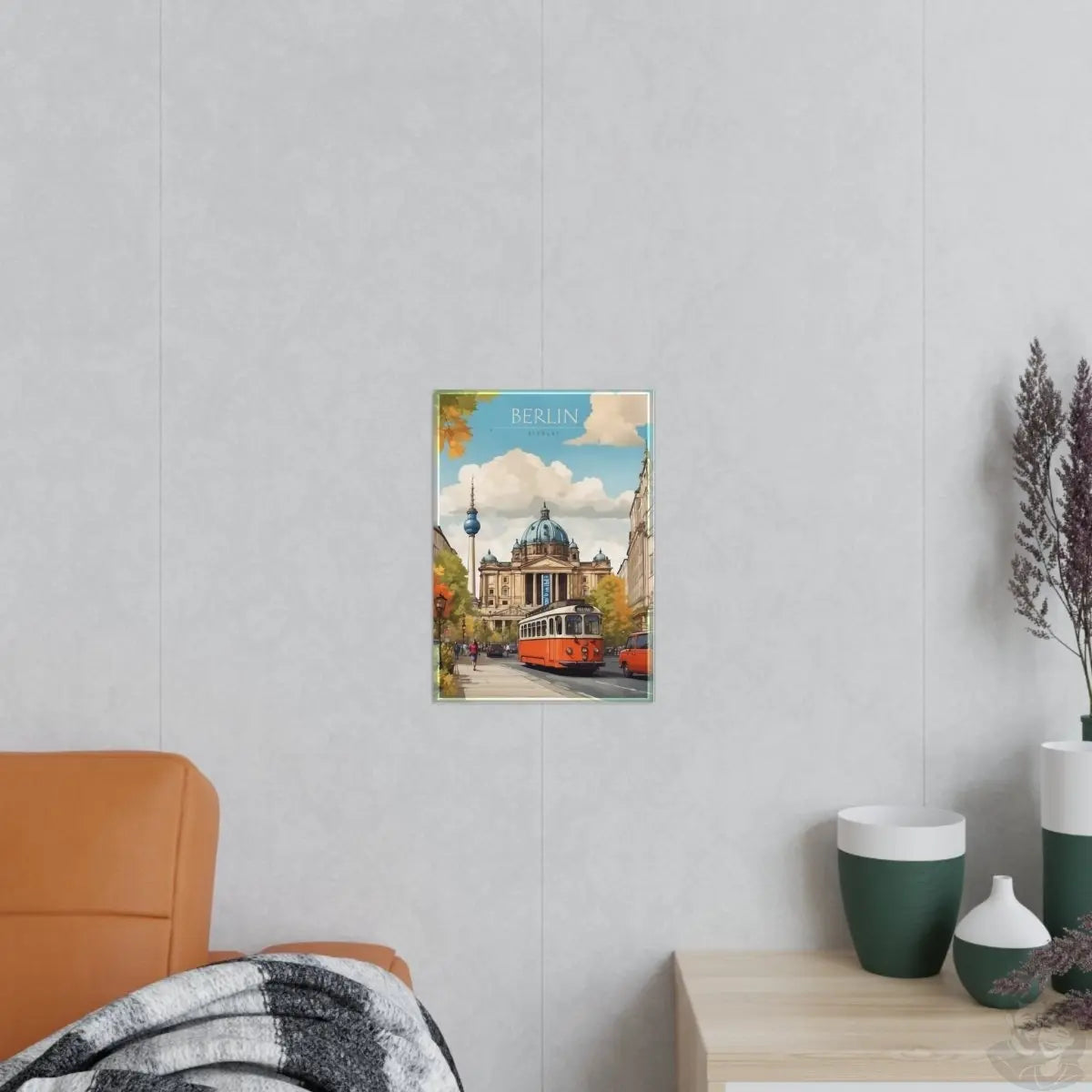 Berlin Poster –Elegantes Travelposter, Straßenb. Fernseht. - Poster bei HappyHugPixels