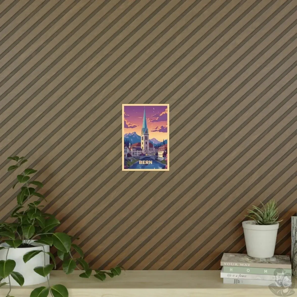Bern Poster - Panoramablick auf die malerische Altstadt Brückenbogen merchOne
