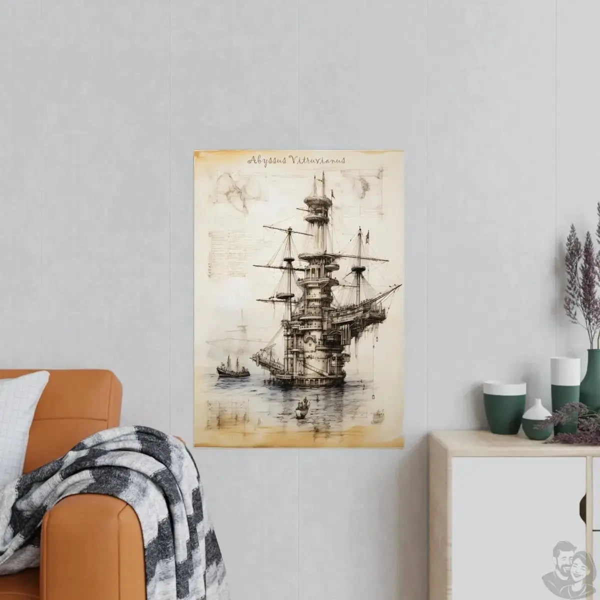 Bohrinsel daVinci Poster - KI Renaissence Illustration Adaption merchOne