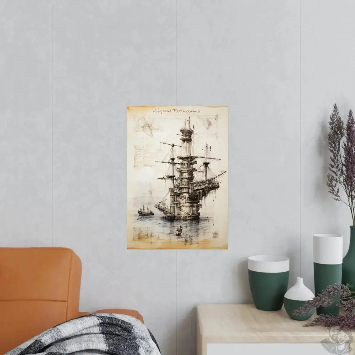 Bohrinsel daVinci Poster - KI Renaissence Illustration Adaption merchOne