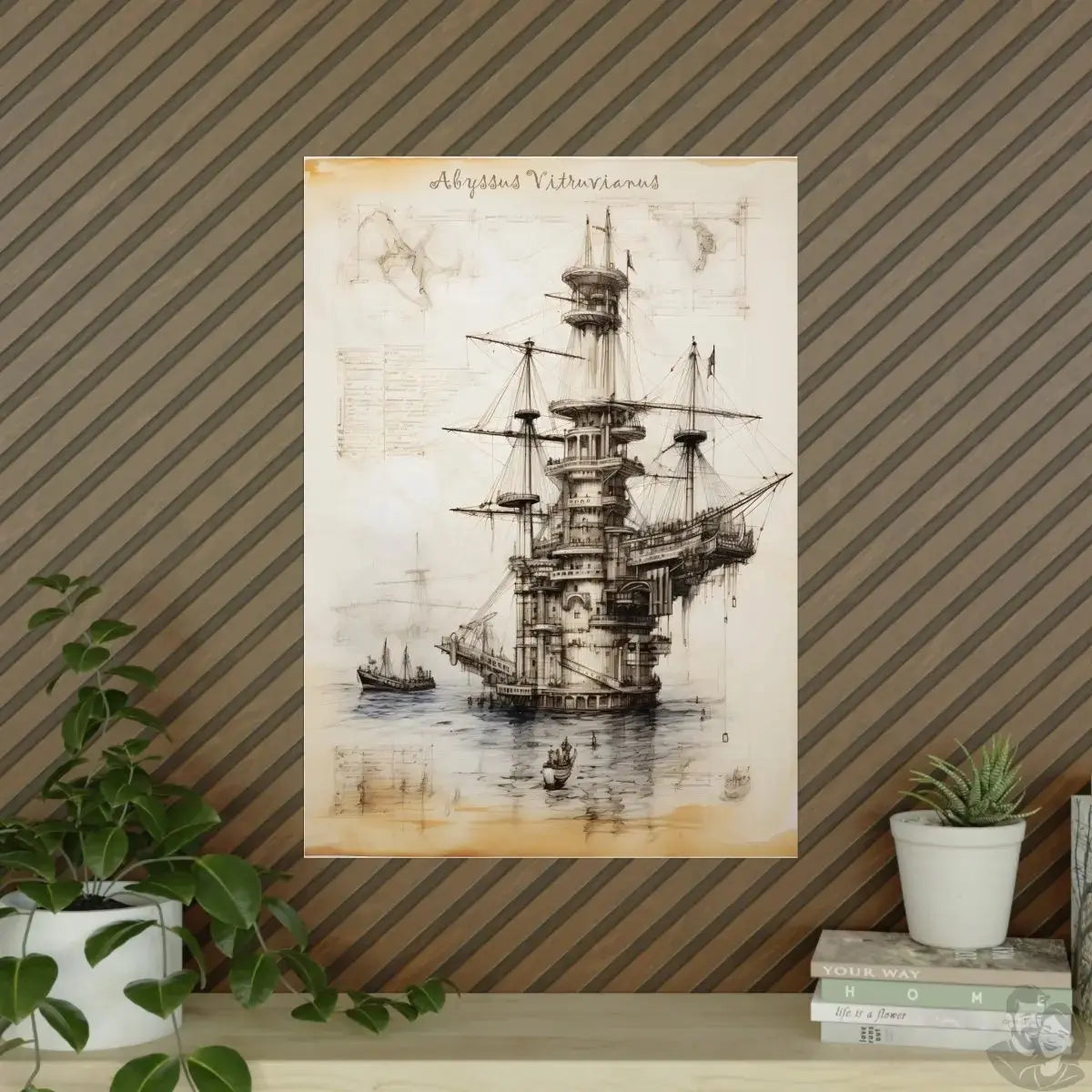 Bohrinsel daVinci Poster - KI Renaissence Illustration Adaption merchOne