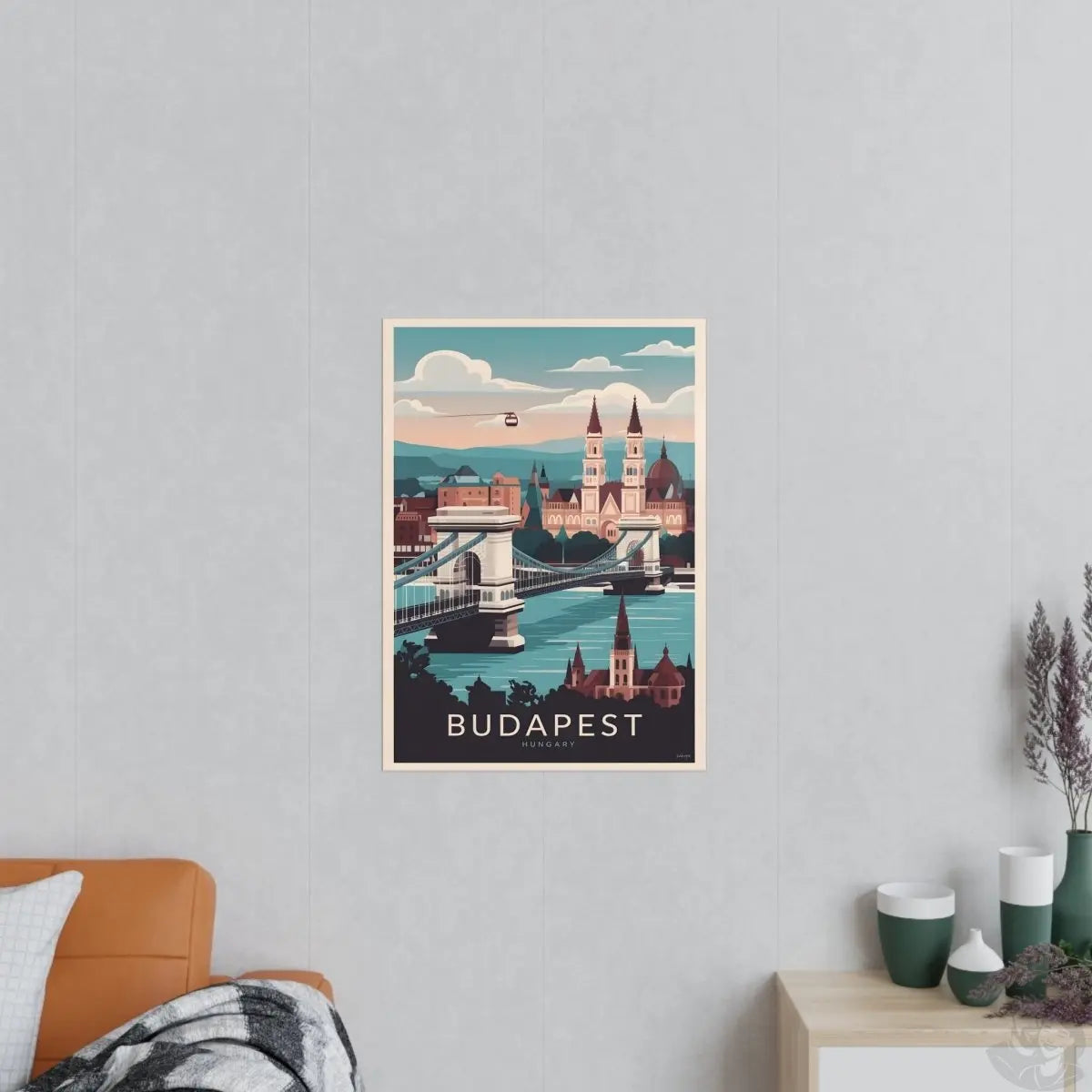 Budapest Reiseposter - Ungarische Hauptstadt Kunstdruck - Poster bei HappyHugPixels