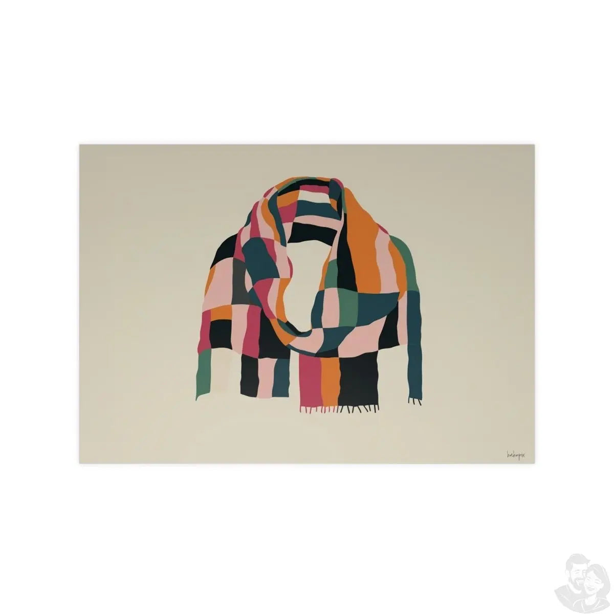 Bunter Schaal Kunstposter - Abstrakte KI Illustrationskunst - Poster bei HappyHugPixels