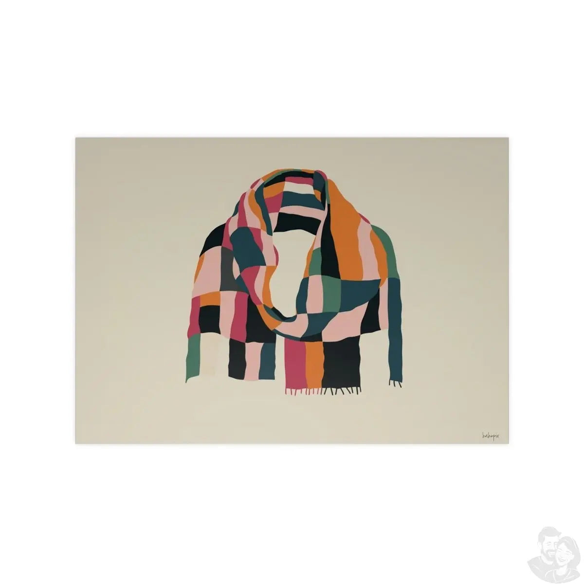 Bunter Schaal Kunstposter - Abstrakte KI Illustrationskunst - Poster bei HappyHugPixels