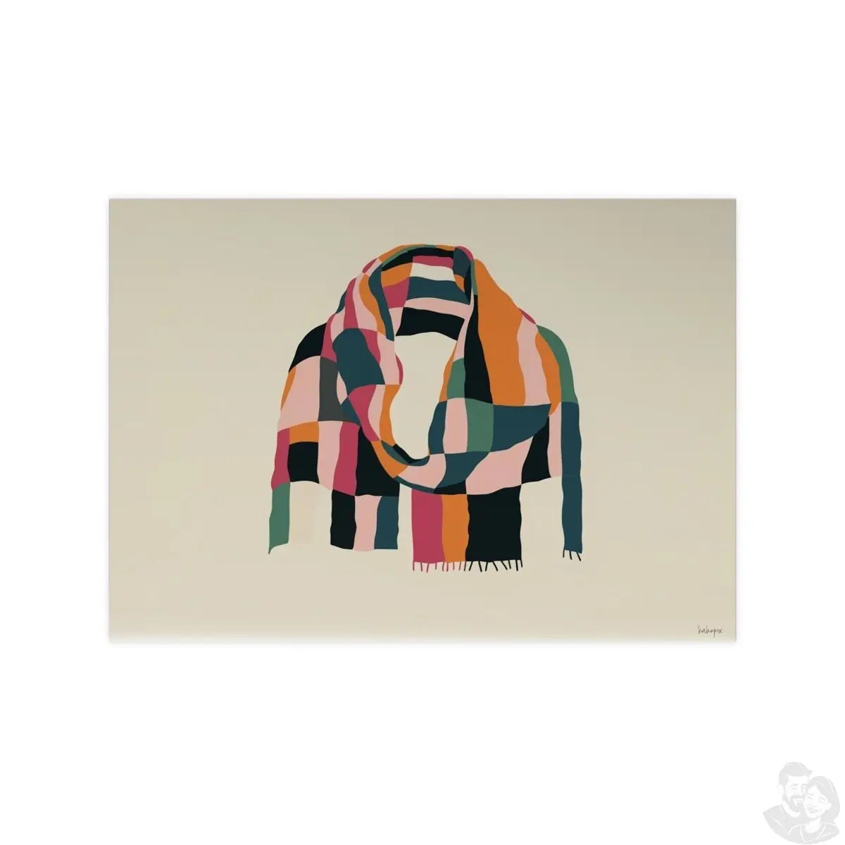 Bunter Schaal Kunstposter - Abstrakte KI Illustrationskunst - Poster bei HappyHugPixels