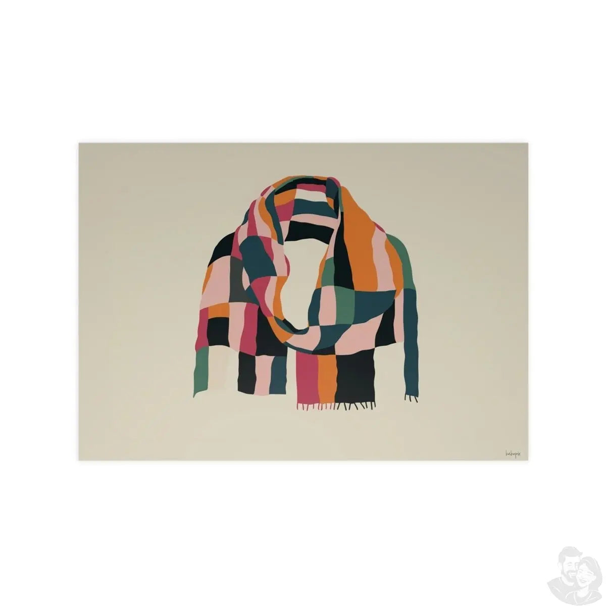 Bunter Schaal Kunstposter - Abstrakte KI Illustrationskunst - Poster bei HappyHugPixels