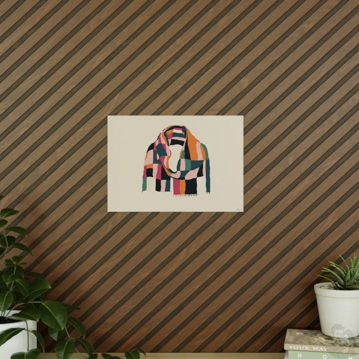 Bunter Schaal Kunstposter - Abstrakte KI Illustrationskunst - Poster bei HappyHugPixels