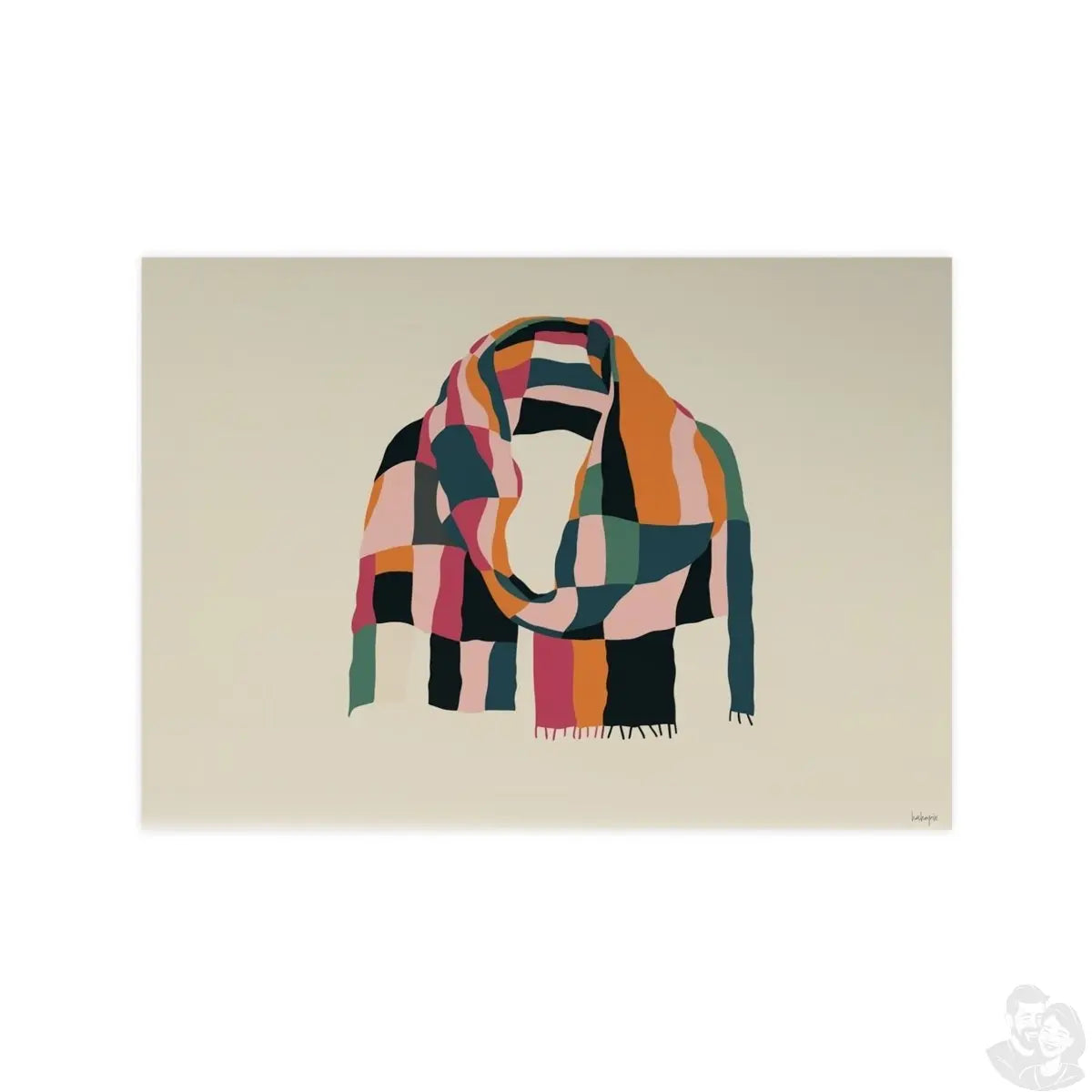Bunter Schaal Kunstposter - Abstrakte KI Illustrationskunst - Poster bei HappyHugPixels