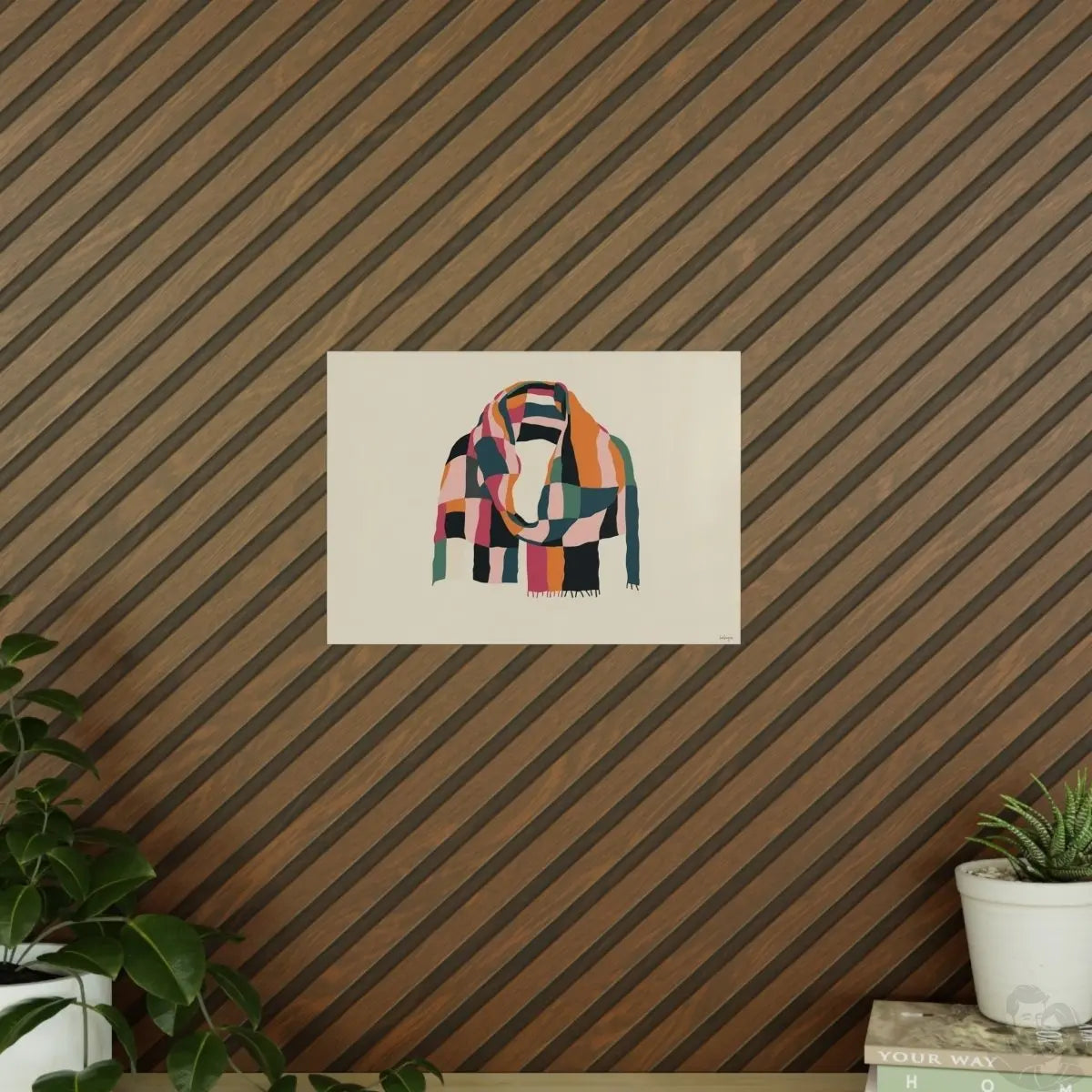 Bunter Schaal Kunstposter - Abstrakte KI Illustrationskunst - Poster bei HappyHugPixels