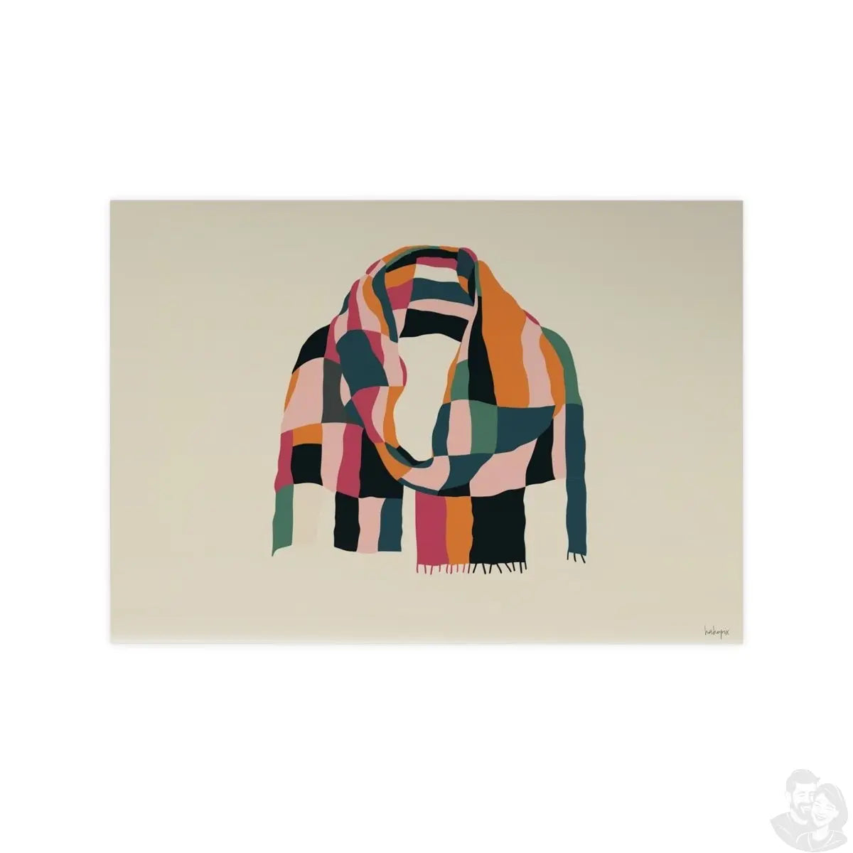 Bunter Schaal Kunstposter - Abstrakte KI Illustrationskunst - Poster bei HappyHugPixels