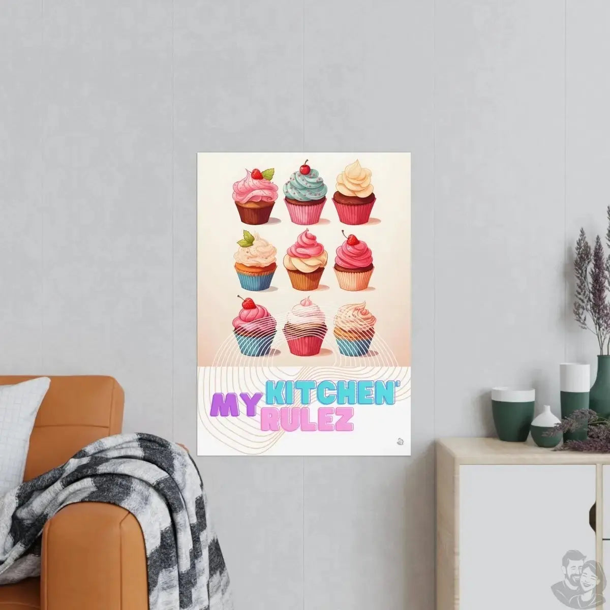 Cupcake Poster - My kitchen, my rulez - Poster für die Küche merchOne