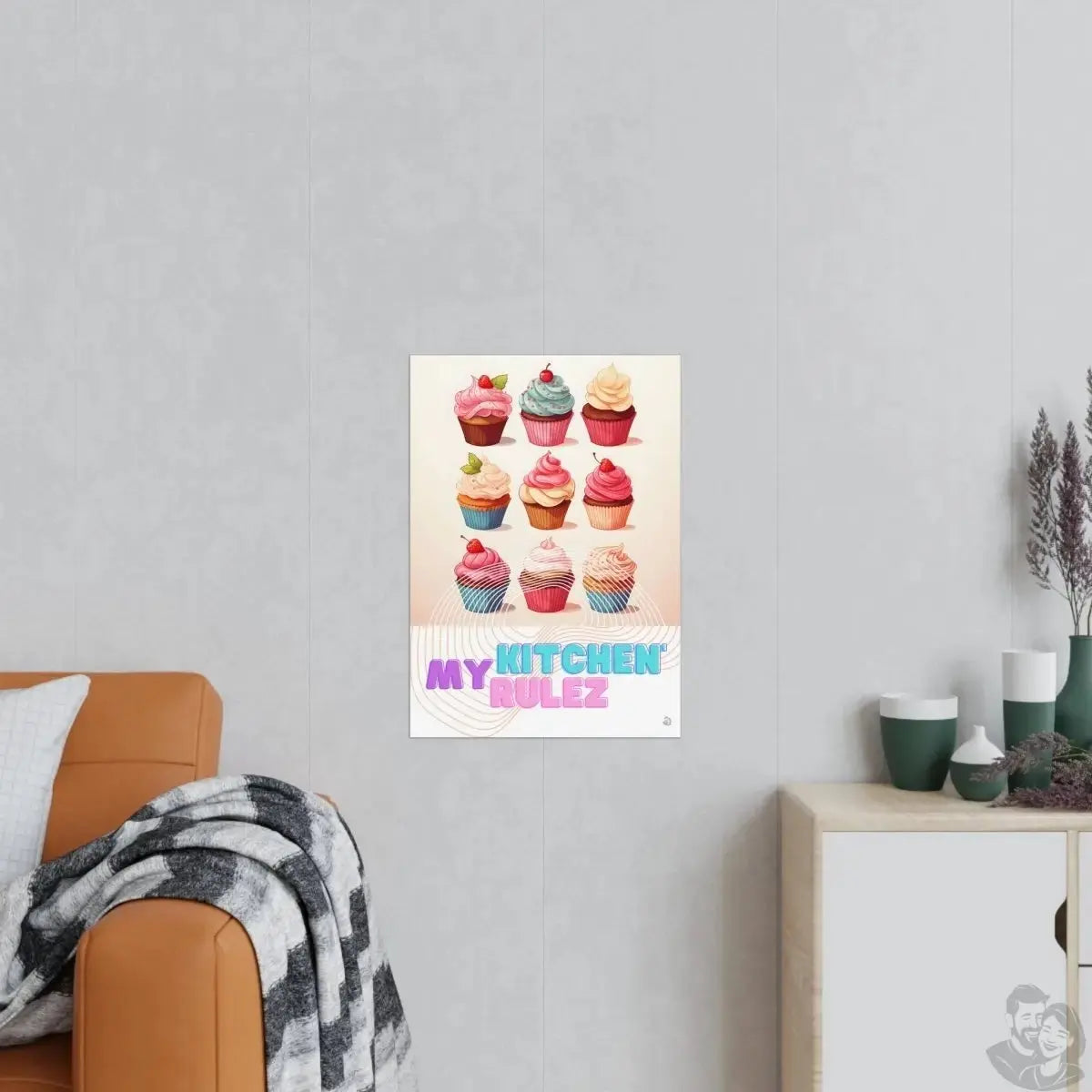 Cupcake Poster - My kitchen, my rulez - Poster für die Küche merchOne