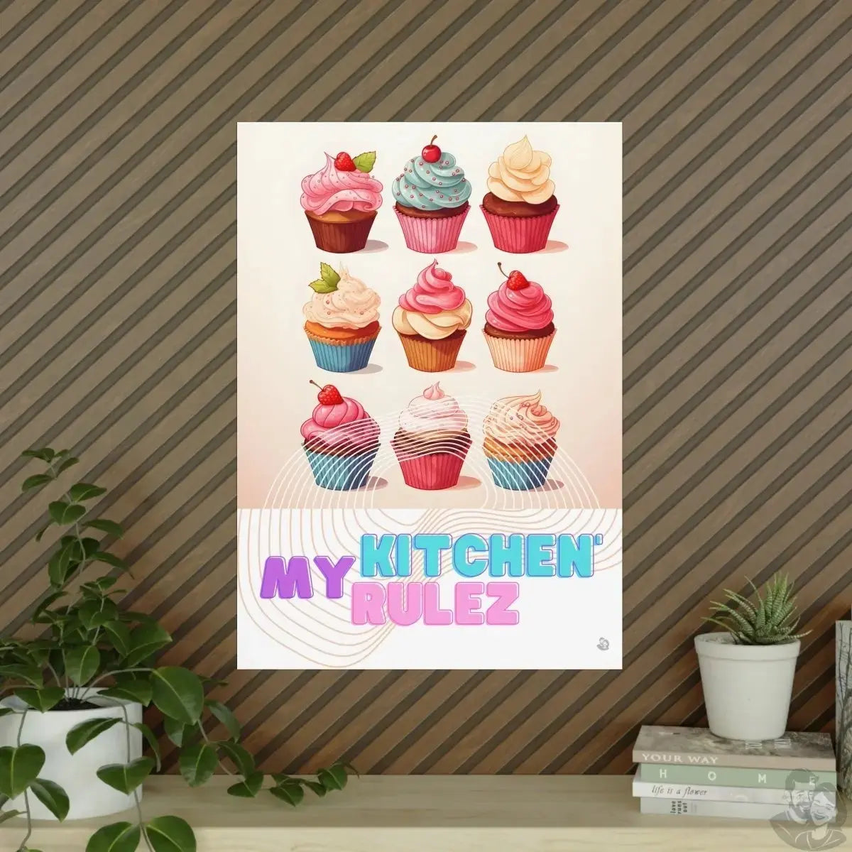 Cupcake Poster - My kitchen, my rulez - Poster für die Küche merchOne