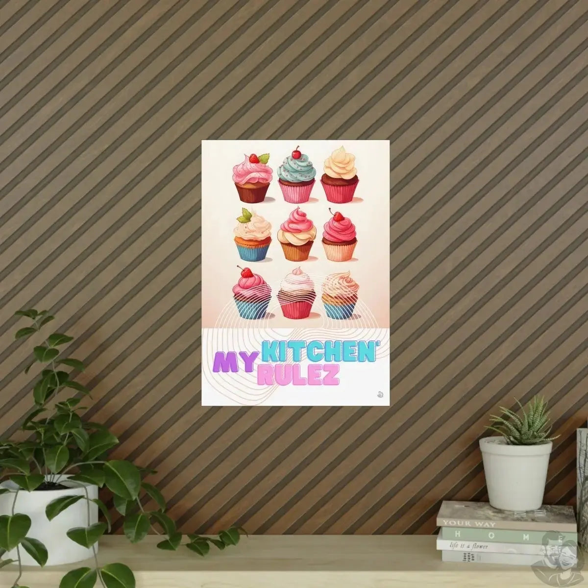 Cupcake Poster - My kitchen, my rulez - Poster für die Küche merchOne